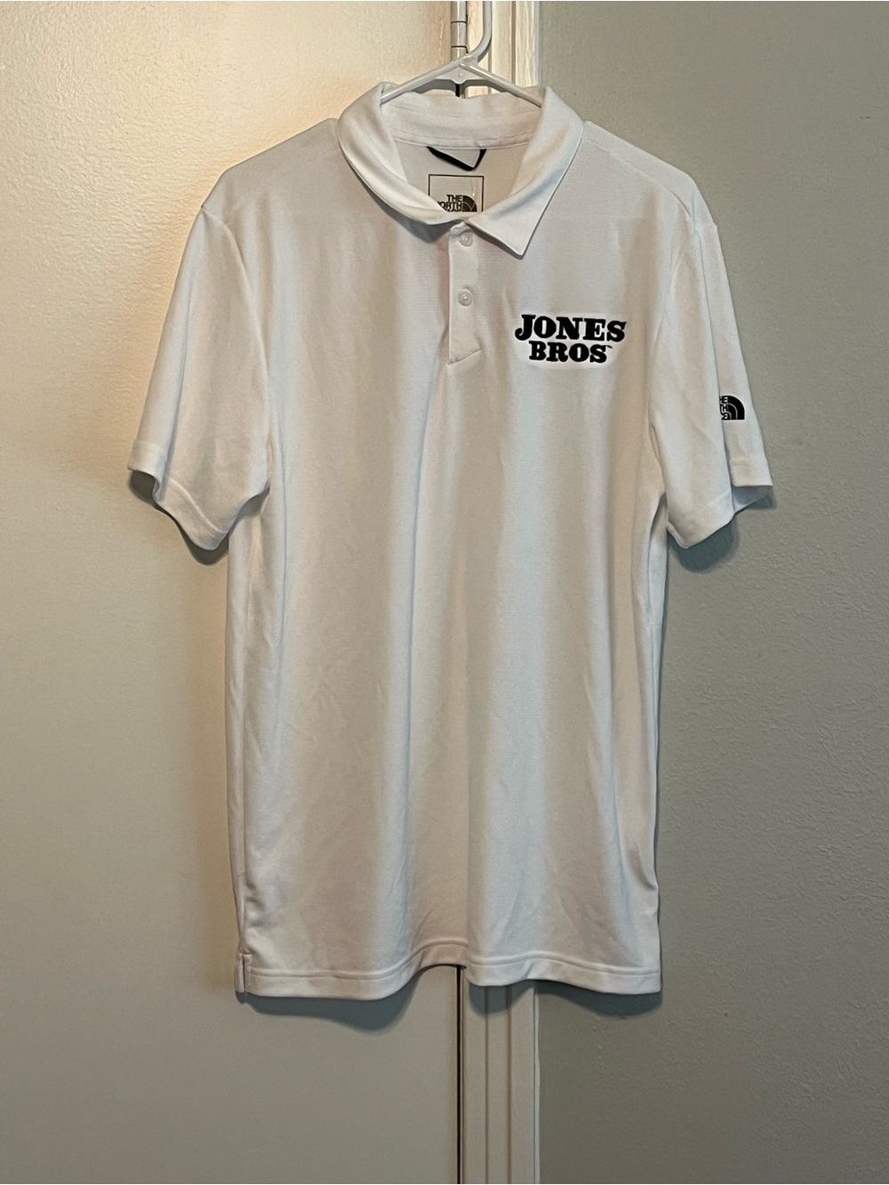 The North Face Jones Bros White Polo Performance Shirt NWT size L